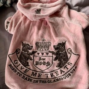Large Juicy Couture pink  dog sweater